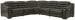 Center Line - Dark Gray - Zero Wall Recliners 5 Pc Sectional