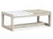 Preston - Rectangular Cocktail Table With End Table - Gallery Buff And Antique Silver