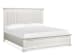 Kingston - Complete King Panel Bed With Upholstered Headboard - Whisper White And Cerused Nutmeg