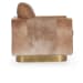 Lathe - Leather/Hide Accent Chair Chestnut - Brown/Blonde