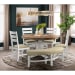Park Creek - 6 Piece Round Dining Set-Table, Four Side Chairs, And Bench - Cottage White Finish