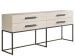 Dwell - Metal Base Console - River Rock