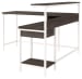 Dorrinson - White / Black / Gray - L-desk With Storage
