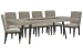 Ryker - Rectangular Dining Table With 6 Host Chairs - Nocturn Black And Coventry Gray