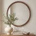 Alcott - Round Accent Mirror Large - Walnut