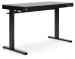 Lynxtyn - Black - Adjustable Height Desk With Drawer