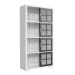Pulaski Accents - 4-Shelf Sliding Door Bookcase - White / Black