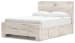 Lawroy - Light Natural - Queen Panel Bed With 2 Under Bed Storage Units