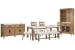 Plum Creek - Rectangular Dining Table With 4 Side Chairs, Bench, Server And Display Cabinet - Sierra Brown