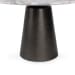 Bellina - Marble Round Dining Table - Cedar Brown/ Black