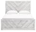 Cayboni - Whitewash - Queen Panel Bed