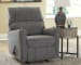 Dalhart - Charcoal - 5 Pc. - Left Arm Facing Corner Chaise, Right Arm Facing Sofa Sectional, Rocker Recliner, Accent Ottoman, Nashbryn End Table