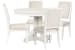 Willowbrook - Extendable 48" Round Dining Table With 4 Upholstered Side Chairs - Egg Shell White