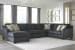Eltmann - Slate - Left Arm Facing Corner Chaise, Armless Chair, Armless Loveseat, Right Arm Facing Sofa with Corner Wedge Sectional