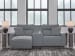 Modmax II - 3-Piece Power Reclining Sectional With LAF Press Back Power Chaise And Console - Salt And Pepper