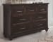 Brynhurst - Dark Brown - 7 Pc. - Dresser, Mirror, Queen Panel Bed with Storage Bench, 2 Nightstands