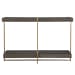Taja - Modern Brass / Wood Console Table - Gold