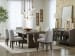 Burkhaus - 8 Pc. - Dining Room Extension Table, 6 Side Chairs, Server - Dark Brown