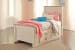 Willowton - Whitewash - Twin Panel Bed With 2 Storage Drawers