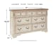 Realyn - Two-tone - 5 Pc. - Dresser, Mirror, King Upholstered Panel Bed