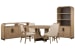 Tristan - 60" Round Dining Table With 2 Side Chairs, 2 Arm Chairs, Sideboard And Dining Cabinet - Swiss Coffee / Beige