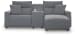 Modmax II - 3-Piece Power Reclining Sectional With RAF Press Back Power Chaise And Console - Salt And Pepper