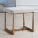 Midas - Small Bench - Gold / White