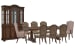 Durango - Extendable Trestle Dining Table With 6 Upholstered Side Chairs, 2 Host Chairs, Buffet And Hutch - Willadeene Brown / Gray