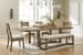 Cabalynn - Oatmeal / Light Brown - 6 Pc. - Dining Room Table, 4 Side Chairs, Bench