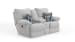 Lenny - Power Lay Flat Reclining Console Loveseat - Winter
