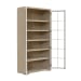 Pulaski Accents - 5-Shelf Glass Door Bookcase - Natural Wood Finish