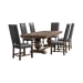 Gramercy - 7 Piece Dining Set (Table And Six Tall Back Chairs) - Chocolate