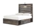 Drystan - Brown / Beige - Full Panel Bed With 4 Side Drawers