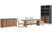 Lindon - Trestle Dining Table With 4 Side Chairs, Buffet And Cabinet - Belgian Wheat / Gray