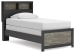 Broachmyn - Twin Bookcase Bed - Black / Gray