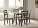 Gesthaven - Natural / Green - 5 Pc. - Round Dining Room Drop Leaf Table, 4 Side Chairs