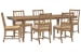 Lindon - Extendable Rectangular Dining Table With 6 Paper Cord Side Chairs - Belgian Wheat
