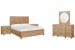 Coventry - California King Panel Bed, 2 Nightstands And Drawer Dresser With Square Mirror - Honey Wheat