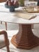 La Costa - Cabrillo Round Dining Table - Dark Brown / White