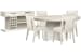 Lorelei - Extendable 54" Round Dining Table With 4 Side Chairs And Sideboard - Misty Cloud