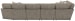 Turner - 5 Piece Sectional With RSF Cuddler - Mushroom