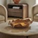 Golden Crest Ruffle - Indoor-Outdoor Bowl - Brown