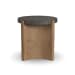 Eclipse - Round End Table - Light Brown / Dark Gray