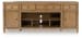 Sharlance - XL TV Stand With Fireplace Option - Light Brown