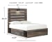 Drystan - Full Panel Bed With 2 Side Drawers - Brown / Beige