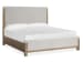 Plum Creek - California King Upholstered Panel Bed With Open Nightstand - Sierra Brown / White