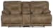 Voyager - Fabric Lay Flat Console Reclining Loveseat - Brandy