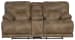 Voyager - Lay Flat Console Reclining Loveseat - Brandy - Fabric