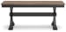 Wildenauer - Large Dining Room Bench - Brown / Black