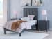 Simmenfort - Navy Blue - Twin Platform Bed With Panel Headboard